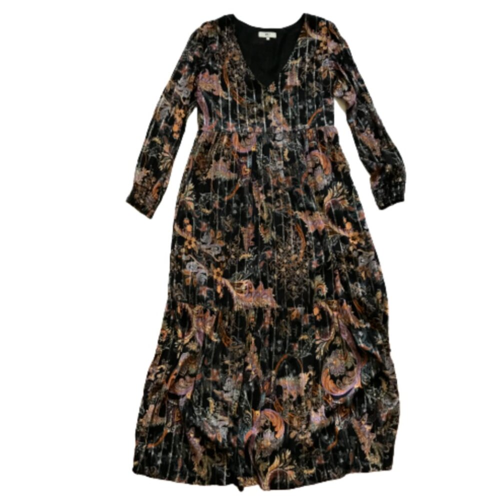 Elegant Black Floral Maxi Dress